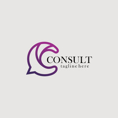 consult logo icon vector isolated