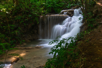 Pukang waterfall in tropical jungle in Chiang Rai province, Thailand