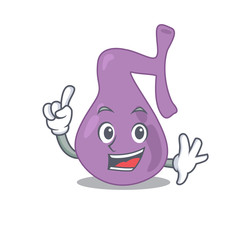 Gall bladder caricature design style with one finger gesture