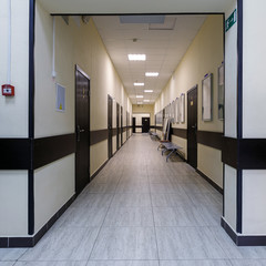 empty corridor in the modern office building