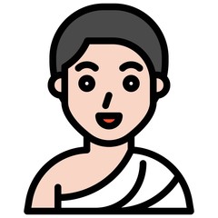 Islamic pilgrimage icon, ramadan festival related vector