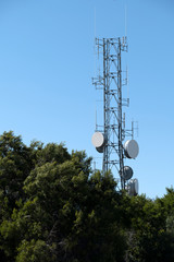 Communicatons tower on a hill