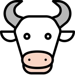 Cow face icon, ramadan festival related vector