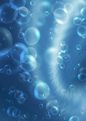 bubbles under the water