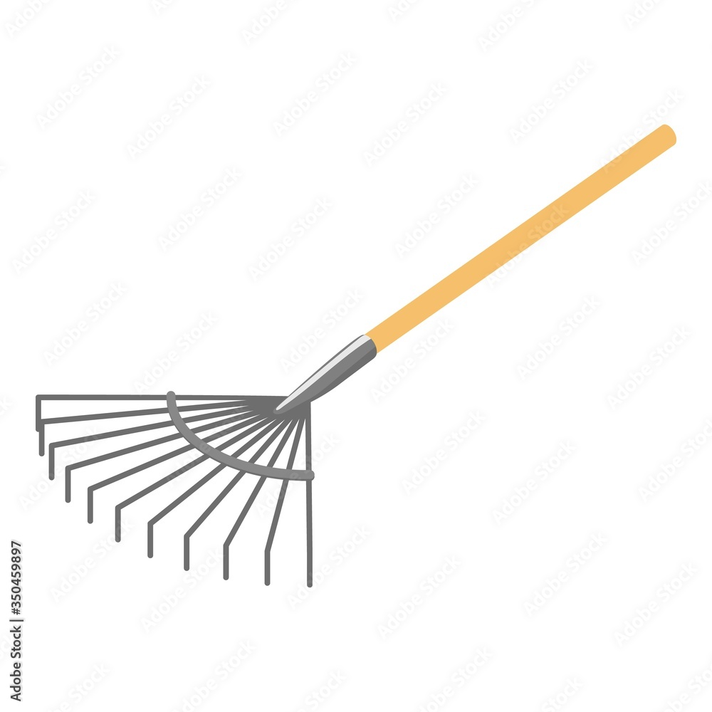 Poster leaf rake icon. isometric of leaf rake vector icon for web design isolated on white background