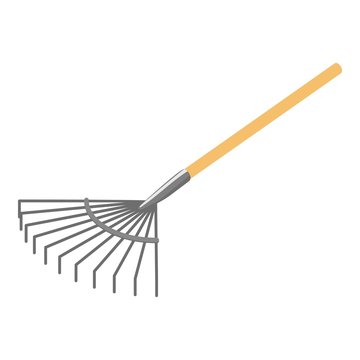 Leaf rake icon. Isometric of leaf rake vector icon for web design isolated on white background