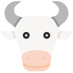 Cow face icon, ramadan festival related vector