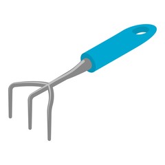 Hand plant rake icon. Isometric of hand plant rake vector icon for web design isolated on white background