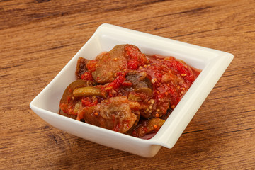 Caucasian vegan cuisine - ajapsandali with vegetables