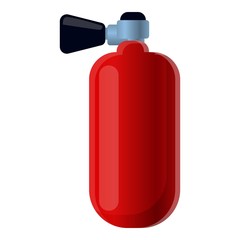 Portable fire extinguisher icon. Cartoon of portable fire extinguisher vector icon for web design isolated on white background