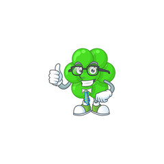 cartoon drawing concept of staphylococcus aureus as a successful businessman