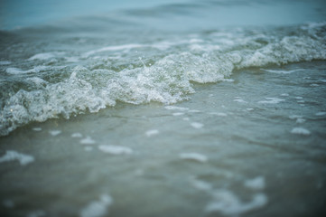 Obraz na płótnie Canvas Closeup of sea wave