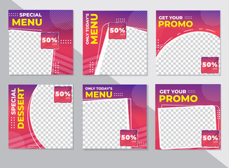 Social media template post food banner