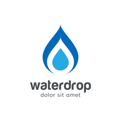 Water Drop Logo Design Vector Template