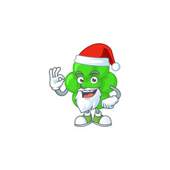 Staphylococcus aureus Santa cartoon design concept with ok finger