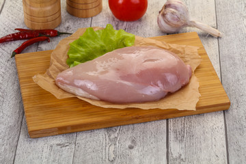 Raw chicken breast