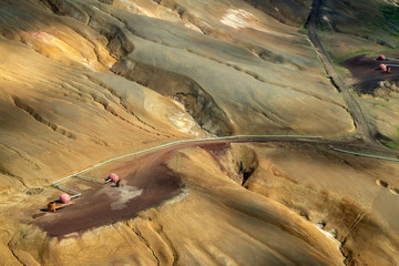 Geothermal power station in Iceland. Generation of ecologically clean renewable energy.