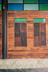 background of wood window