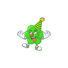 entertaining Clown staphylococcus aureus caricature character design style