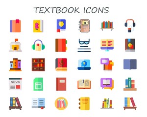textbook icon set