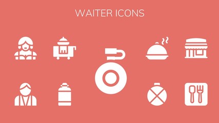 waiter icon set