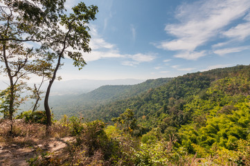 Mountain Landscape of Sam Haek Cliff Place, Phu Kra Dueng, Thailand.