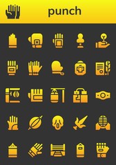 punch icon set