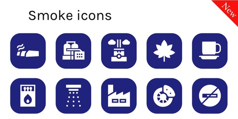 smoke icon set