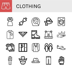 Set of clothing icons