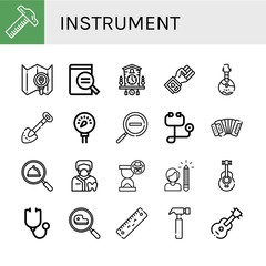 Set of instrument icons