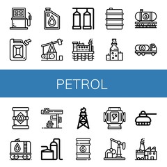 Set of petrol icons