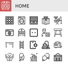 Set of home icons