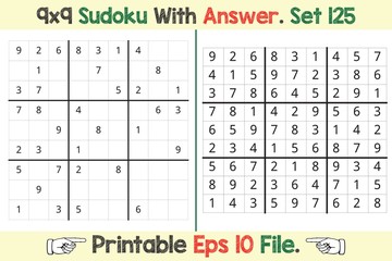 Advance Sudoku Puzzle Games Easy to Hard with Answer