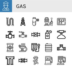 Set of gas icons
