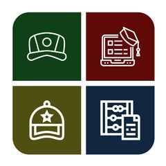 educational simple icons set