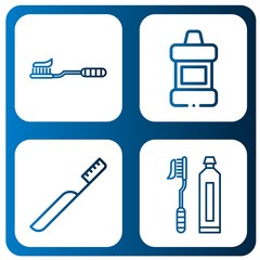 Set of toothbrush icons