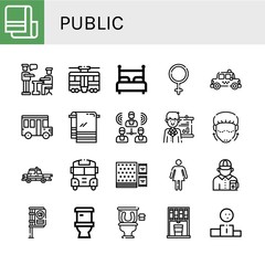 Set of public icons