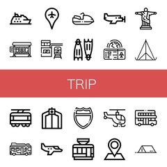 trip icon set
