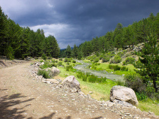 mountain river in the mountains