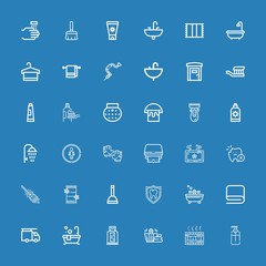 Editable 36 hygiene icons for web and mobile