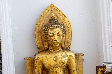 Buddha images in the Ayutthaya period. Beautiful depicting Buddha.