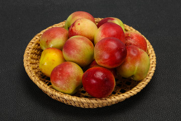 Sweet tasty fresh ripe apricots