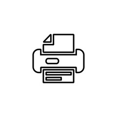 Printer icon. Scanner sign. Laser jet, ink jet printers. Document, image printouts symbol. Office tool and equipment icon for perfect web and mobile design.