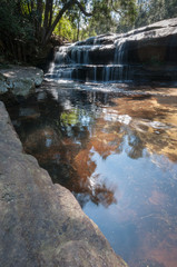 Naklejka premium Landscape of waterfall in Phu Kradueng National Park, Thailand