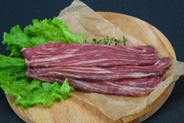 Raw Thick pork steak for cooking