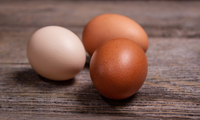 three fresh egg