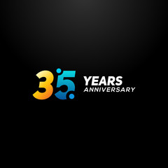 35 Years Anniversary Vector Design