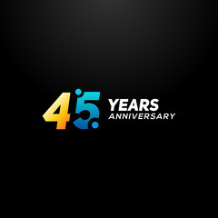 45 Years Anniversary Vector Design