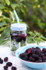 mulberry on a table