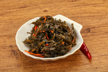Seaweed cabbage with carrot and sesame